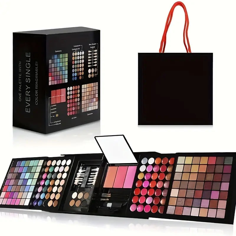 All-in-One Makeup Gift Kit: 177-Color Makeup Set Palette featuring 119 Eyeshadow Colors.