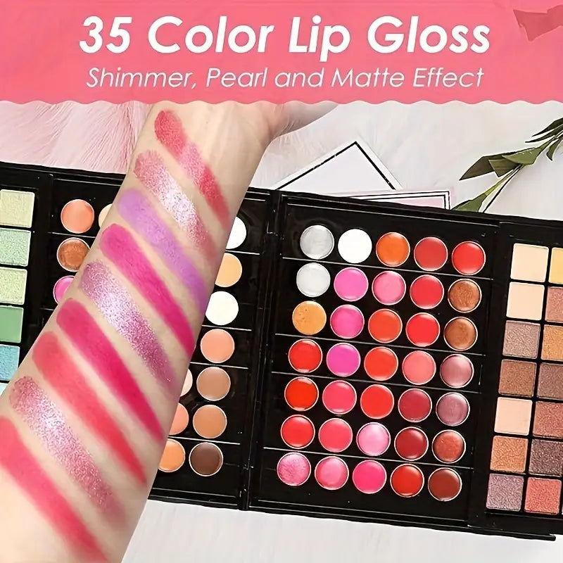 All-in-One Makeup Gift Kit: 177-Color Makeup Set Palette featuring 119 Eyeshadow Colors.