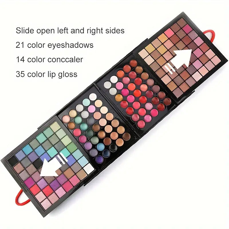 All-in-One Makeup Gift Kit: 177-Color Makeup Set Palette featuring 119 Eyeshadow Colors.